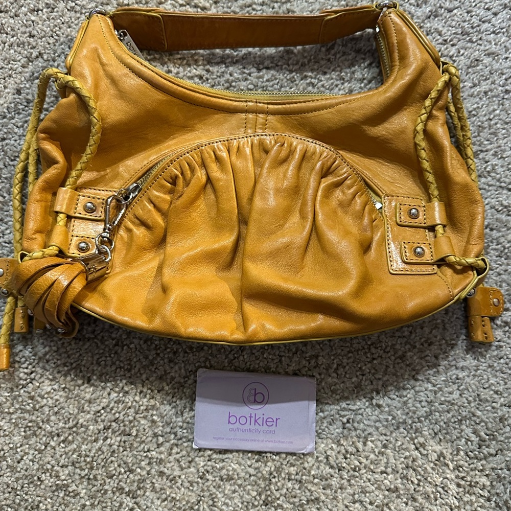 Botkier Mustard Yellow Leather Shoulder Bag